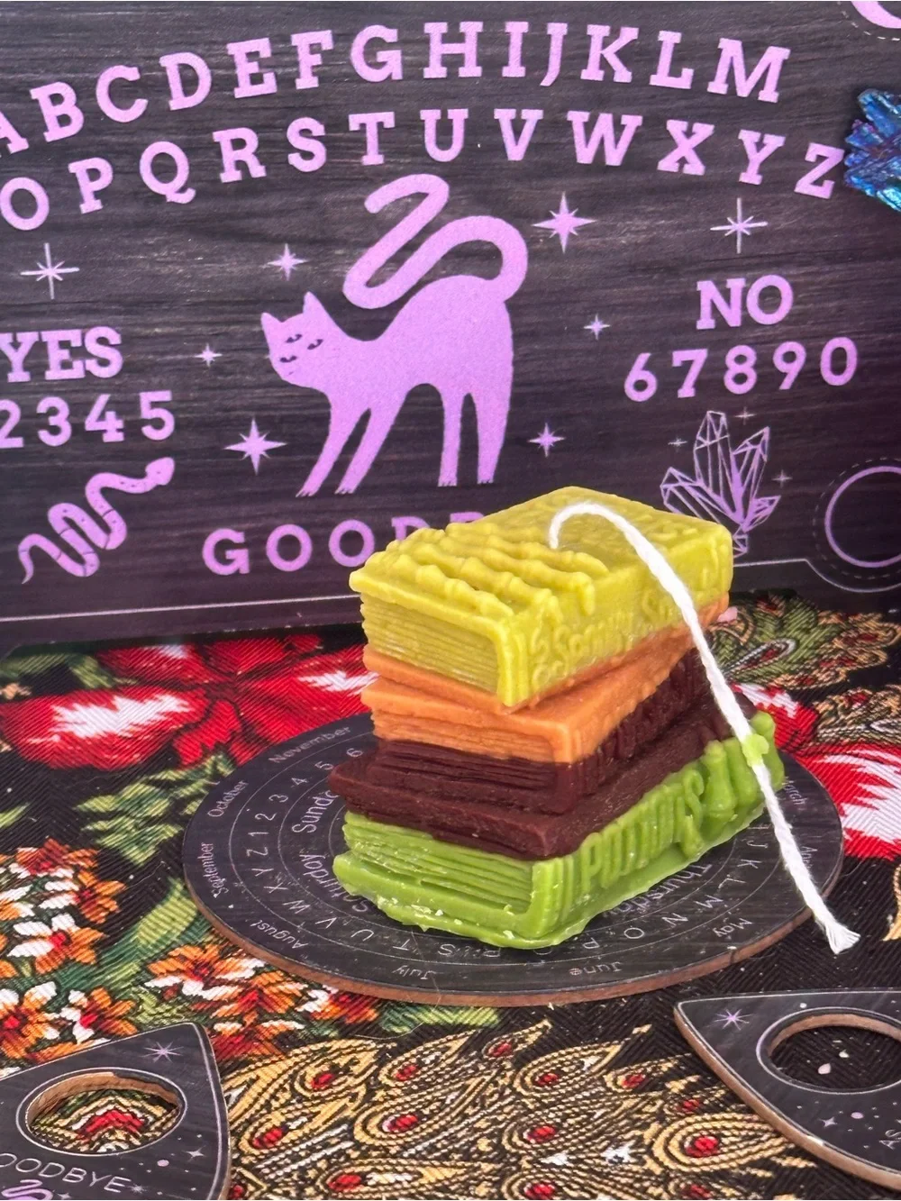 Stack of Spell Books Candle | Witch Library Decor